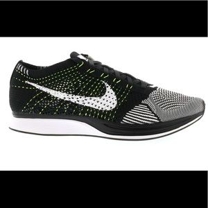 Nike Flyknit Racer Black White Volt